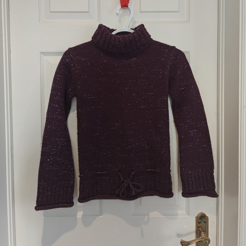 LA SENZA GIRL Vintage Y2K girls Purple Shimmery Turtle Neck Sweater